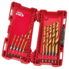 Набор Сверл по металлу shockwave Milwaukee HSS-G TIN RED HEX (10 шт)